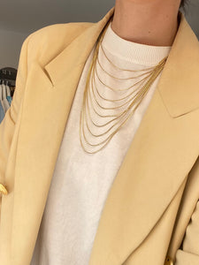 Collar Jerez multicadena - Acero dorado 304L baño oro 14k