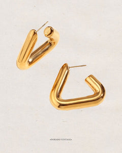 Pendientes Geometric 008 - Acero dorado 316L baño oro 18k - par 30€