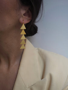 Pendientes Geometric XL 003 - Latón baño oro 18k