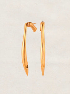 Pendientes sardina Lisboa 55mm - Acero dorado 316L baño oro 18K