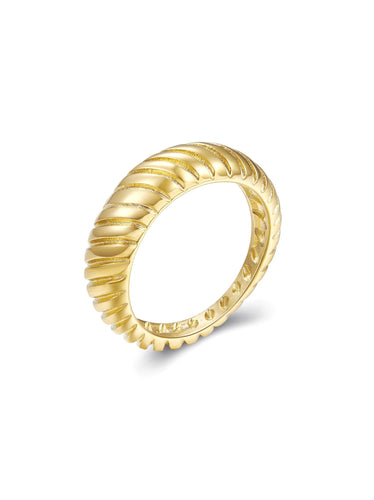 Anillo Mar - Acero dorado 316L baño oro 18k - Talla 14