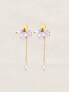 Pendientes perlas - Acero dorado 316L baño oro 18K