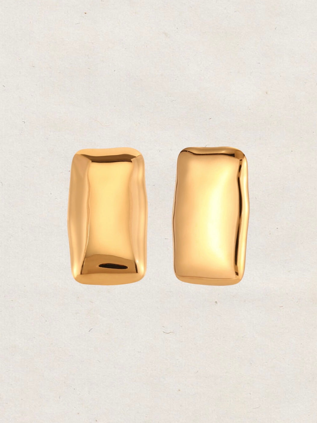 Pendientes Lea 50 x 20mm - Acero dorado 316L baño oro 18K