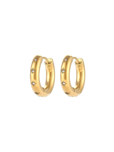 Aros Elvira 20mm - Acero dorado 316L baño oro 18K