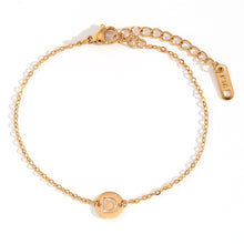 Cargar imagen en el visor de la galería, Pulsera letra - Acero dorado 316L baño oro 18k - Elige tu letra