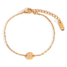 Cargar imagen en el visor de la galería, Pulsera letra - Acero dorado 316L baño oro 18k - Elige tu letra