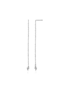 Pendiente cadena rayo circonitas 55 mm - Plata 925 - par 22€ unidad 11,50€