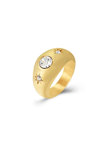 Anillo Martina - Acero dorado 316L baño oro 18k - Talla 6, 10, 12, 14, 16 y 18