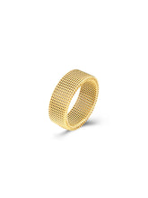 Cargar imagen en el visor de la galería, Anillo Sara - Acero dorado 316L baño oro 18k - Talla 12, 14 y 18 y 10