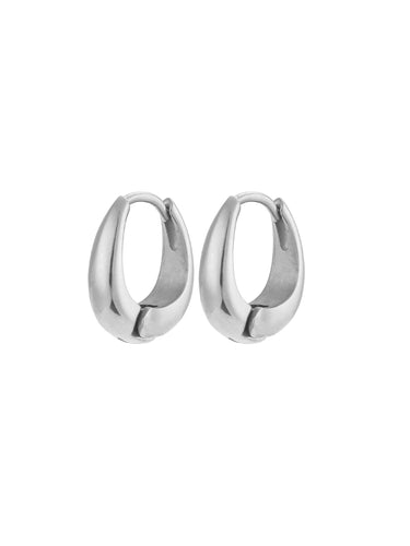 Aros Berta 15mm - Acero plateado 316L baño plata rodiada