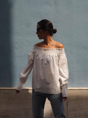 Blusa mex blanca algodón