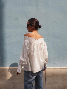 Blusa mex blanca algodón