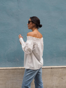 Blusa mex blanca algodón