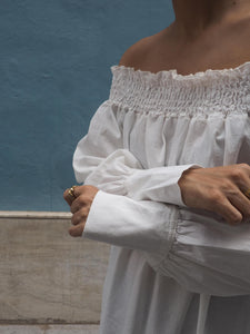 Blusa mex blanca algodón