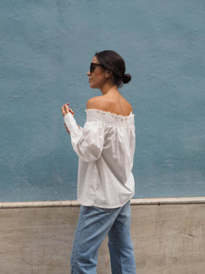 Blusa mex blanca algodón