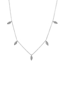 Collar Iria circonitas • Acero plateado 316L baño plata rodiada