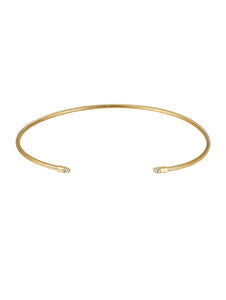 Collar choker flexible Elena - Acero dorado 316L baño oro 18K