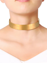 Cargar imagen en el visor de la galería, Choker rígido ajustable - Acero dorado316L baño oro 18K