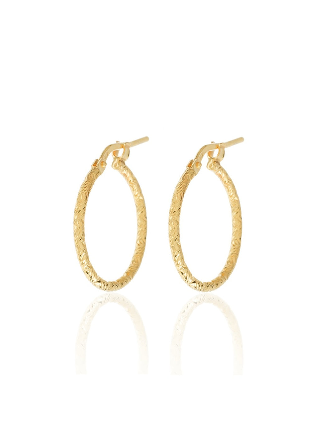 Pendientes aros 22mm - Plata 925 baño oro 18k - par 25€