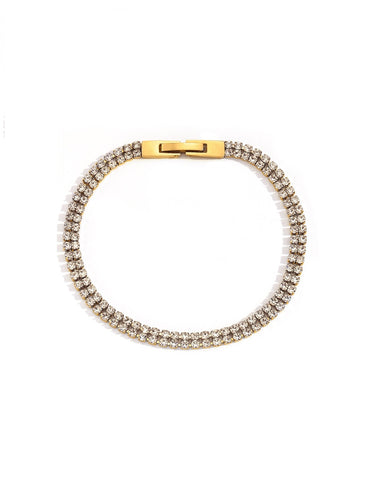 Pulsera Abril - Acero dorado 316L baño oro 18k