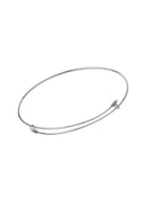 Cargar imagen en el visor de la galería, Pulsera Oeiras - estirable 50mm - Acero plateado 316L baño plata rodiada