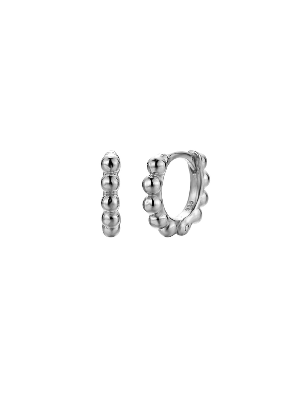 Pendiente aro bolitas 10 mm y 12 mm - Plata 925 - par 25€ unidad 13€