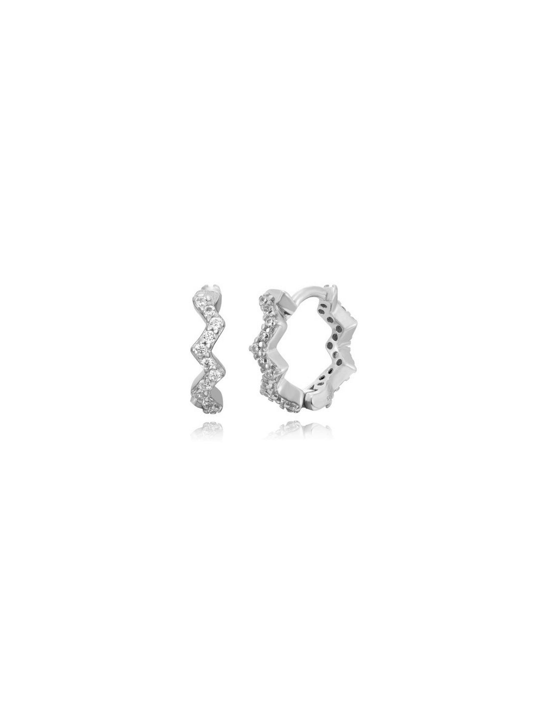 Aro circonitas zig zag 11 mm - Plata 925 - par 25€ unidad 13€