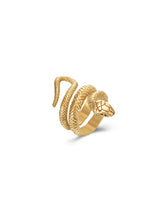 Cargar imagen en el visor de la galería, Anillo serpiente - Acero dorado 316L baño oro 18K - Talla 12, 16 y 18