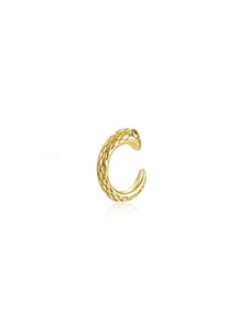 Pendiente ear cuff serpiente - Plata 925 baño oro 18k