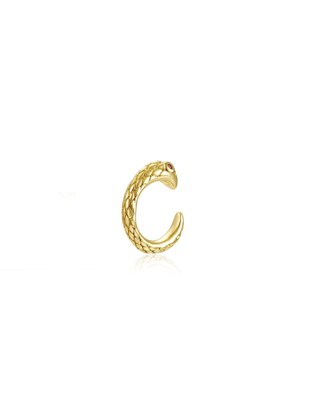 Pendiente ear cuff serpiente - Plata 925 baño oro 18k