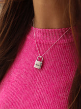 Cargar imagen en el visor de la galería, Collar Amor Propio - Cadena Plata 925, charm colgante zamak baño plata